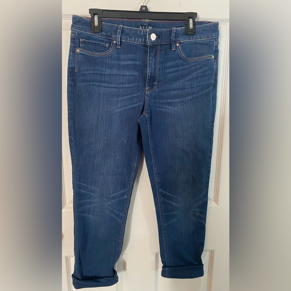 White Black Size 8 The Slim Crop Jeans